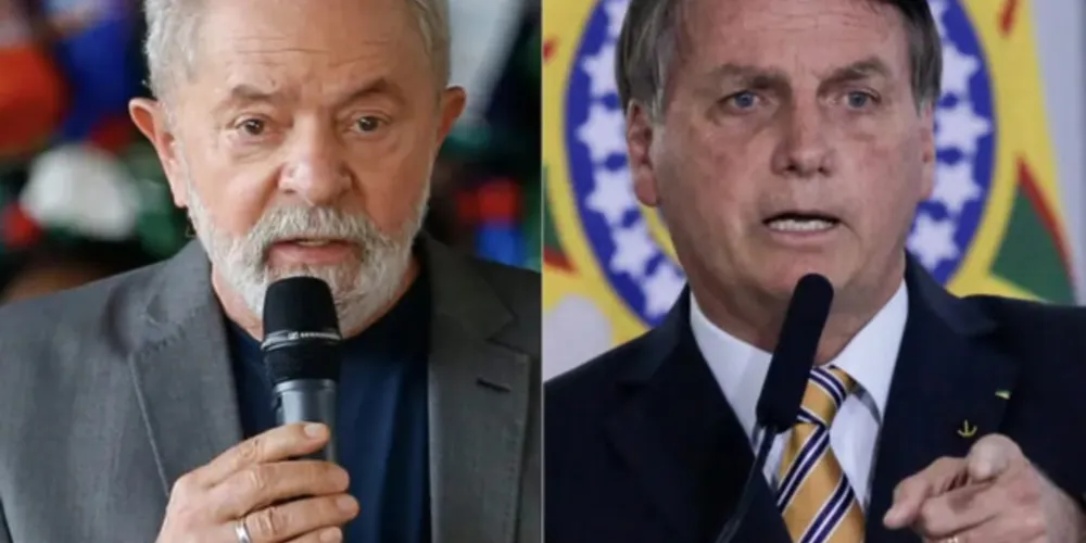 Lula e Bolsonaro lideram as pesquisas de intenção de voto.