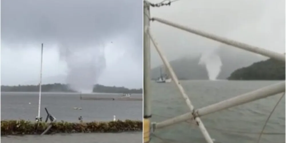 Uma área de baixa pressão é a causa origem do ciclone extratropical que atinge os litorais de Santa Catarina, Paraná e São Paulo