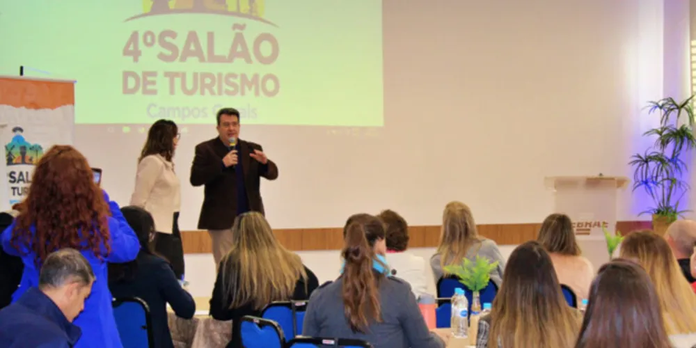 Gerente da Regional Centro do Sebrae Paraná, Joel Franzim Junior, participa do lançamento oficial do Salão de Turismo dos Campos Gerais.