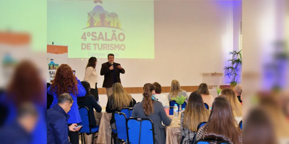 Gerente da Regional Centro do Sebrae Paraná, Joel Franzim Junior, participa do lançamento oficial do Salão de Turismo dos Campos Gerais.