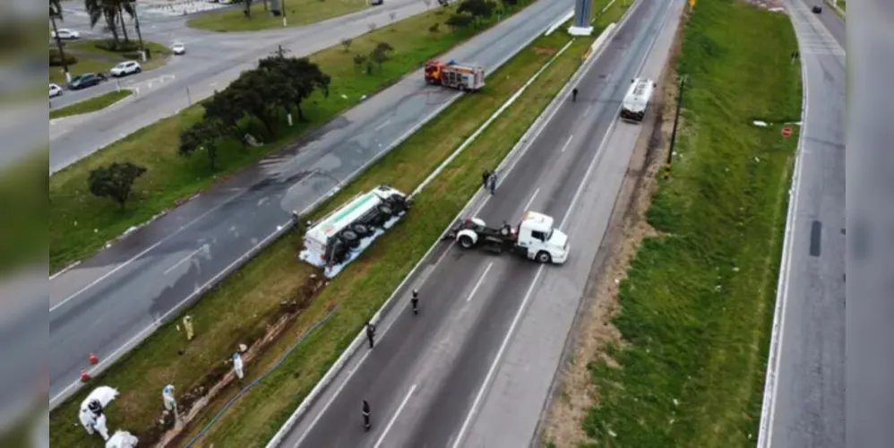 O acidente aconteceu na Cidade Industrial de Curitiba