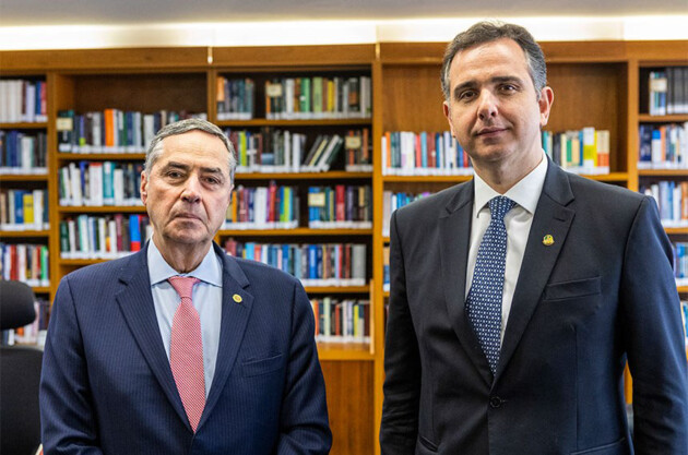 Rodrigo Pacheco se reuniu com ministro Luis Roberto Barroso nesta semana