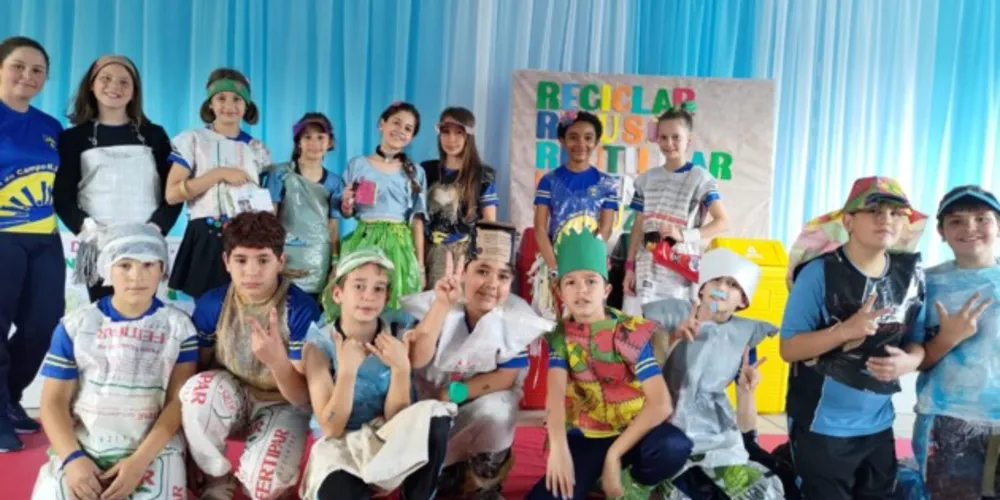 Alunos protagonizaram diversas ações para abordar temáticas ambientais importantíssimas