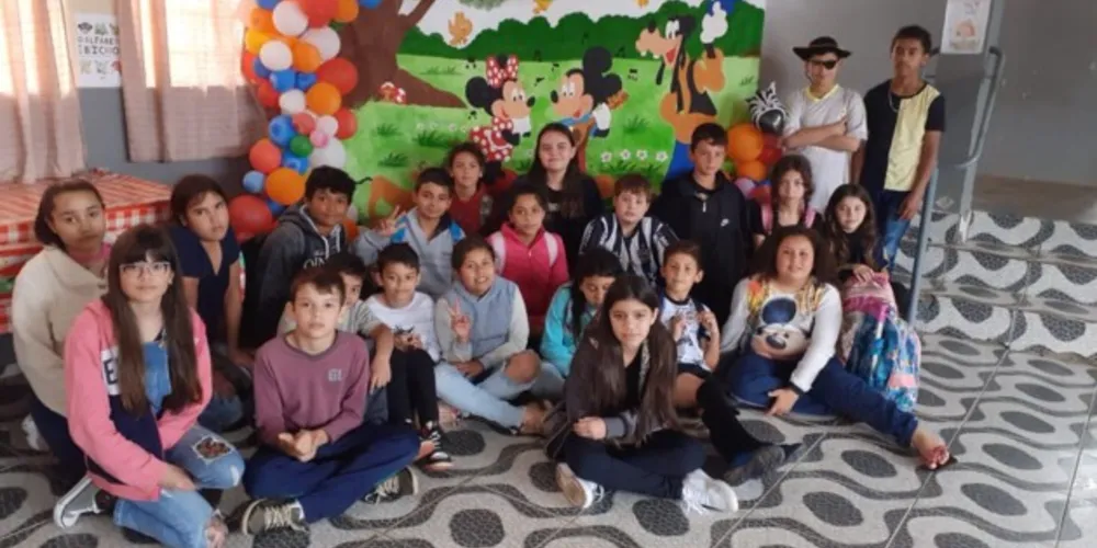 Painel foi confeccionado para alunos fazerem registro durante as dinâmicas