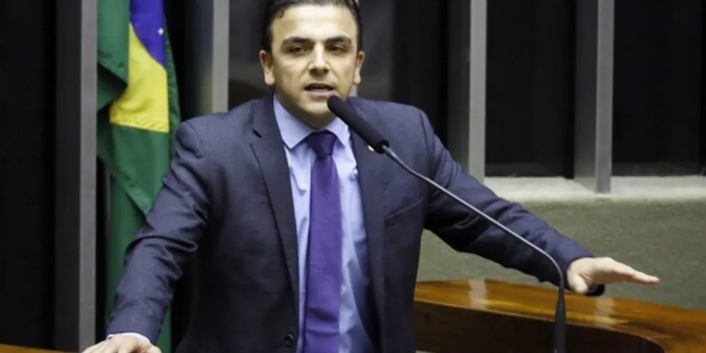 O deputado federal ponta-grossense na Câmara dos Deputados, em Brasília.