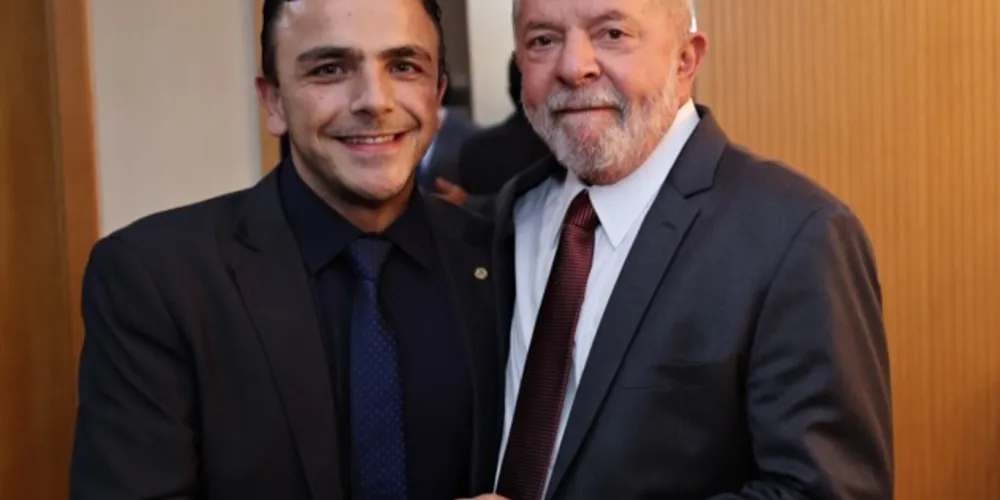 Aliel Machado e o presidente eleito Lula.