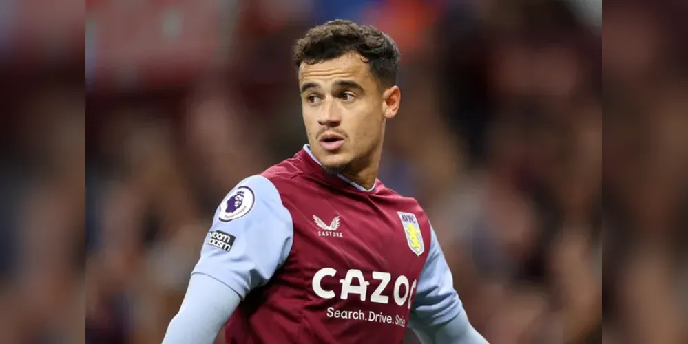 Philippe Coutinho em ação na vitória do Aston Villa contra o Southampton.