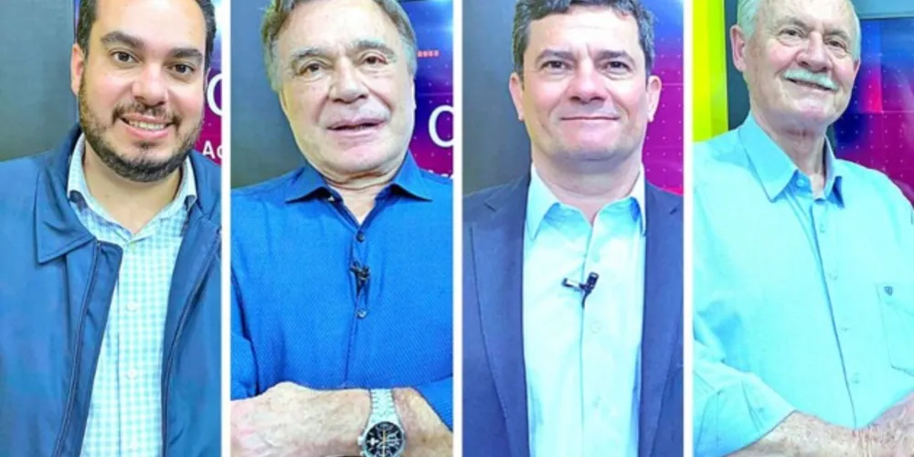 Paulo Martins (PL), Alvaro Dias (Podemos), Sergio Moro (União) e Orlando Pessuti (MDB) fazem parte da lista com dez candidatos ao Senado