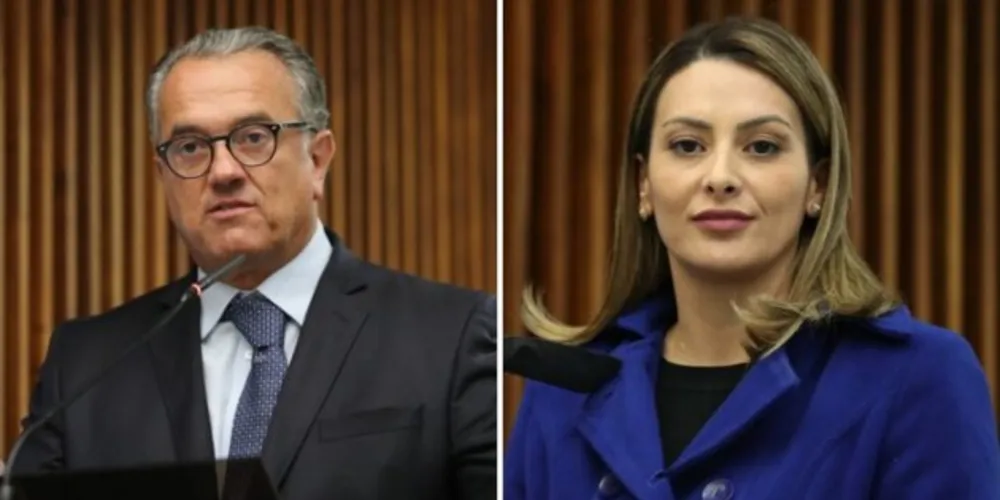 Plauto Miró e Mabel Canto na Assembleia Legislativa.