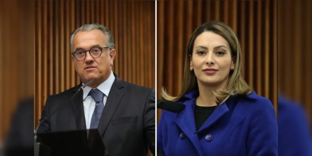 Plauto Miró e Mabel Canto na Assembleia Legislativa.