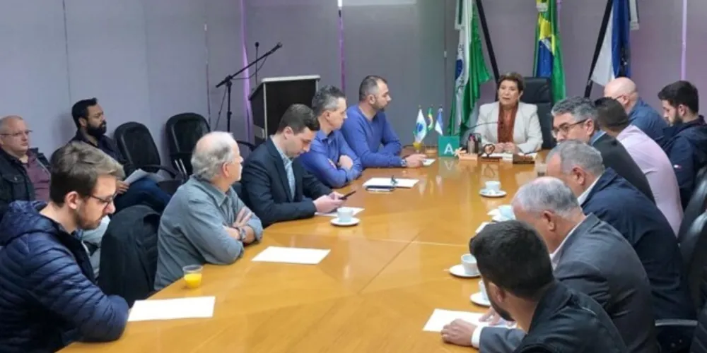 Reunião entre a prefeita Elizabeth e os vereadores da Câmara Municipal de Ponta Grossa