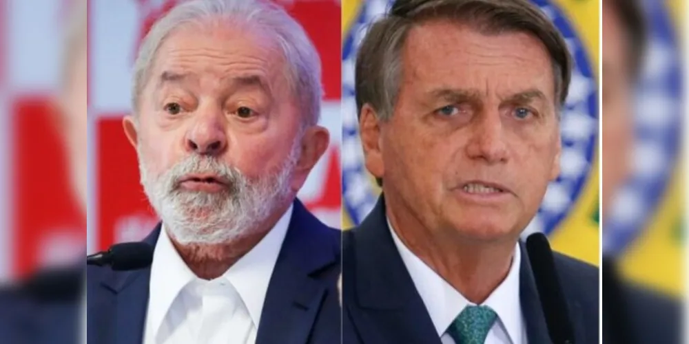 Lula (PT) e Jair Bolsonaro (PL)