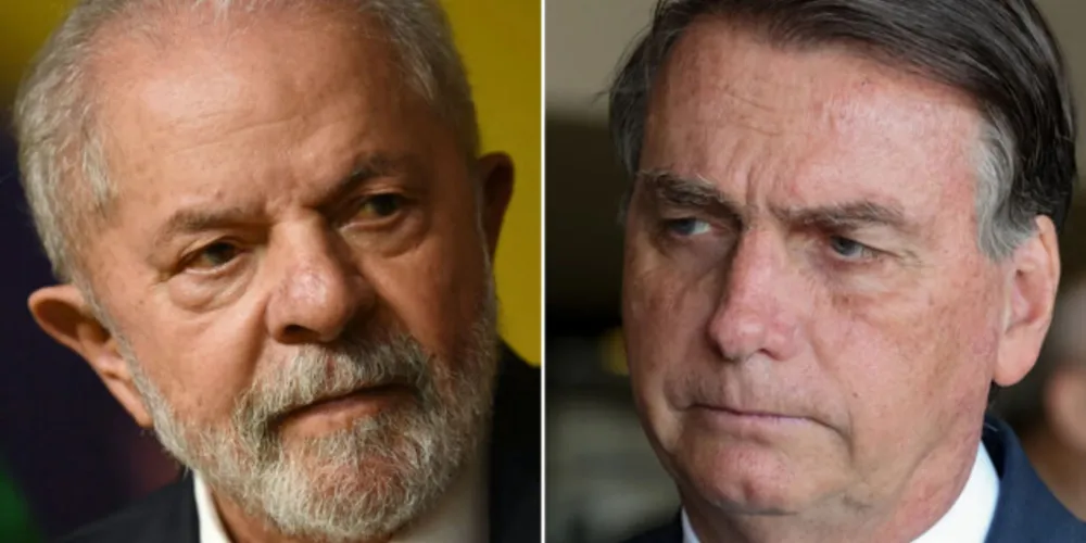 Lula (PT) e Jair Bolsonaro (PL)