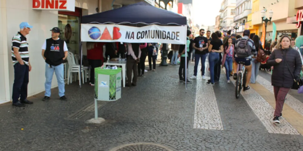 Ação conta com trabalho voluntário dos advogados que fazem parte das Comissões da OAB-PG