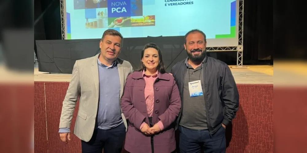 Presidente da AMP, Júnior Weiller, dialogou com a prefeita de Carambeí, Elisangela Pedroso; e com o prefeito de Piraí do Sul, Henrique Carneiro