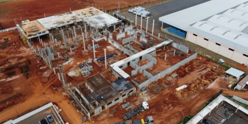 O novo empreendimento da intercooperação Unium já tem 30% das obras estruturadas.