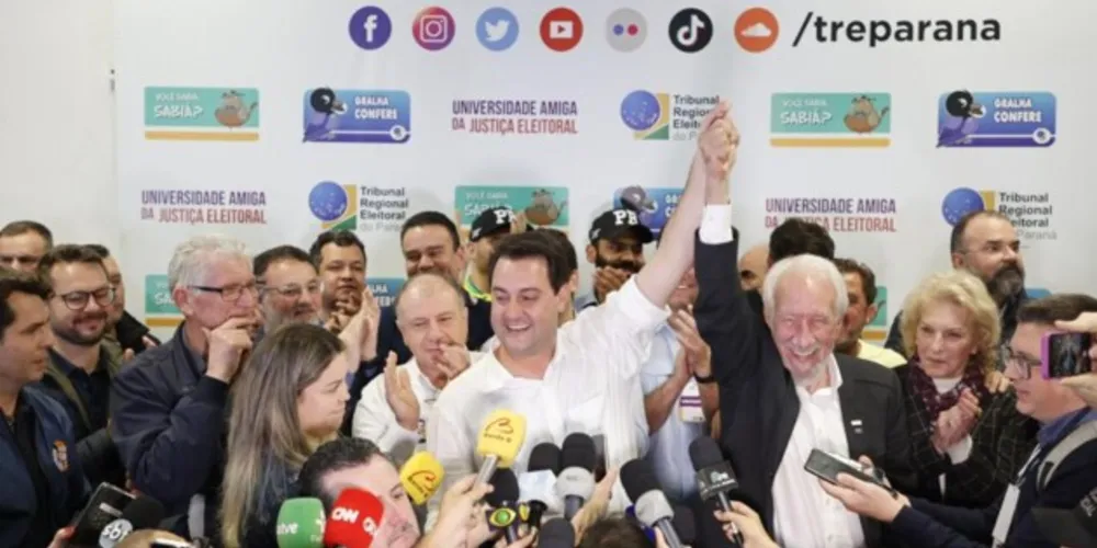 Carlos Massa Ratinho Junior e Darci Piana, governador e vice-governador reeleitos no Paraná