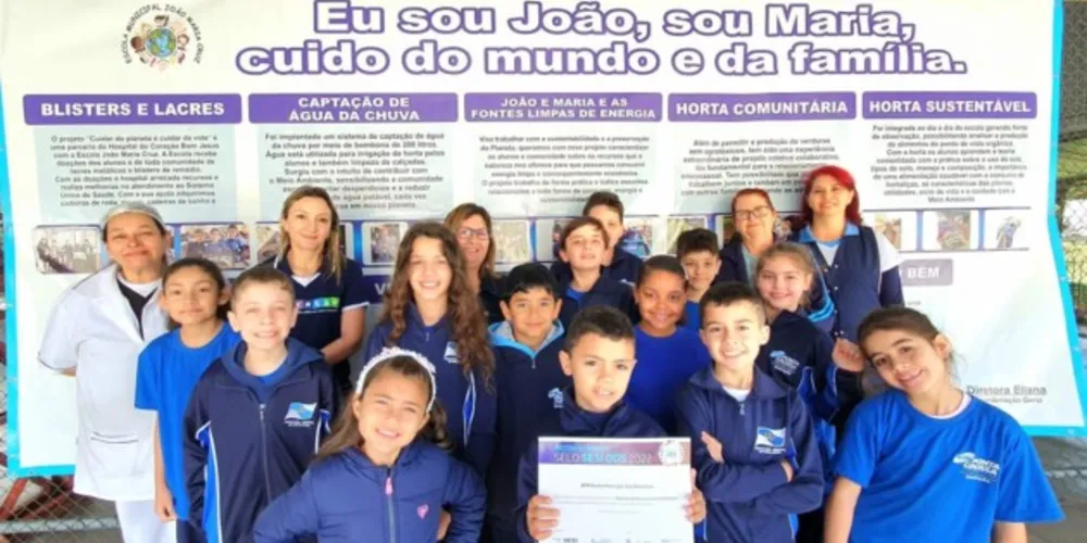 Estudantes da Escola João Maria Cruz celebraram a conquista de mais um 'Selo Sesi ODS'