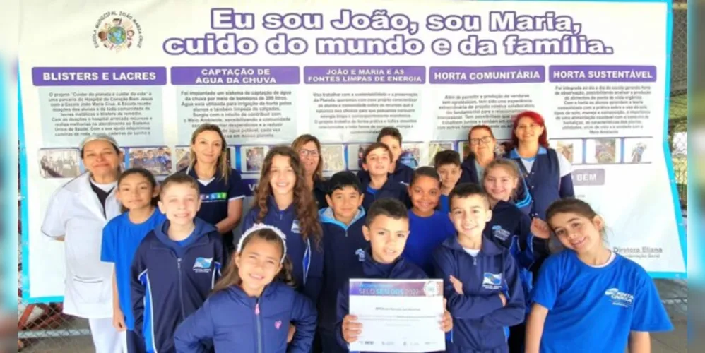 Estudantes da Escola João Maria Cruz celebraram a conquista de mais um 'Selo Sesi ODS'