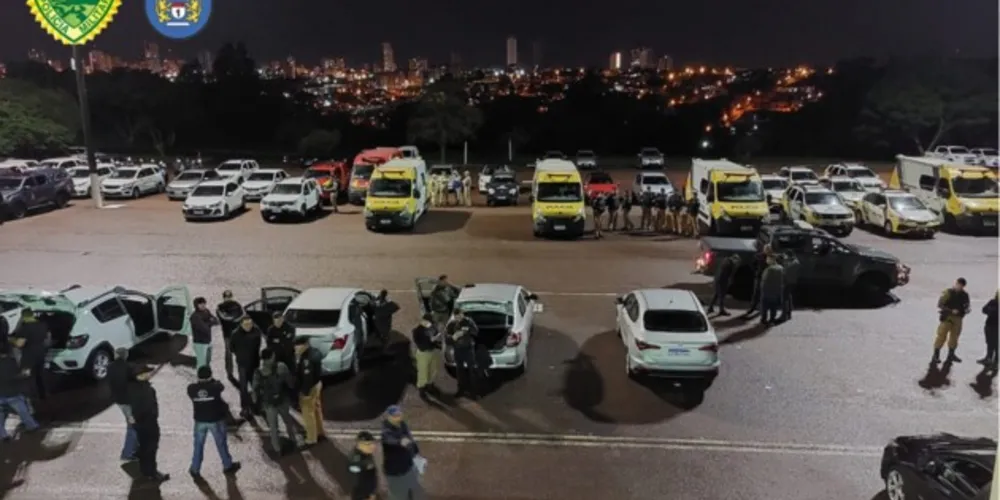 Diversas forças de segurança, de Ponta Grossa, estiveram participando da simulação