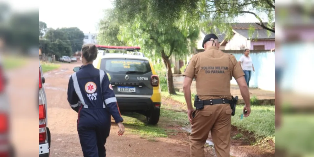 Equipes da Polícia Militar e do Samu estiveram no local da ocorrência