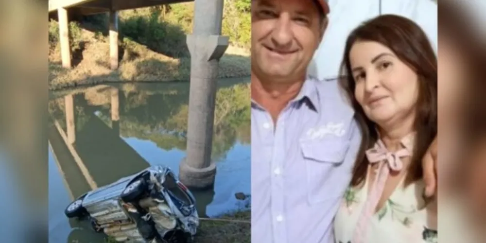 Casal é encontrado morto em carro que ficou submerso no PR