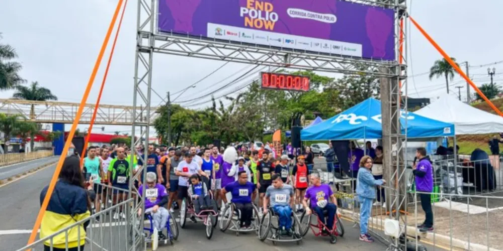 A End Polio Run reuniu mais de 200 pessoas nas corridas 5 e 10 km
