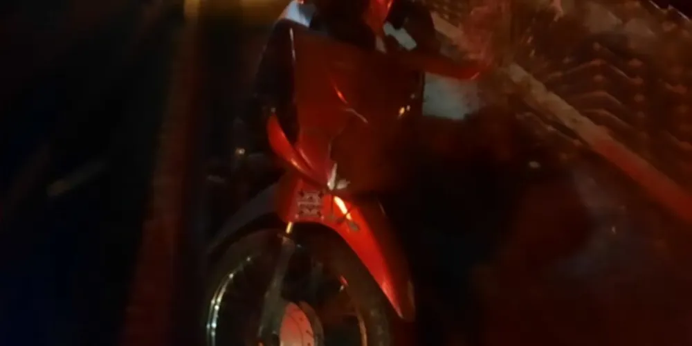Moto Honda Biz tem placas de Imbaú; motociclista teve ferimentos leves