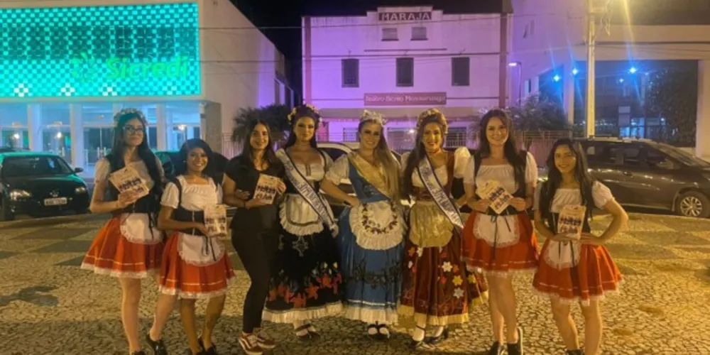 Caravana composta pelas majestades da Festa e banda típica alemã passará por Irati e Curitiba, além de Ponta Grossa