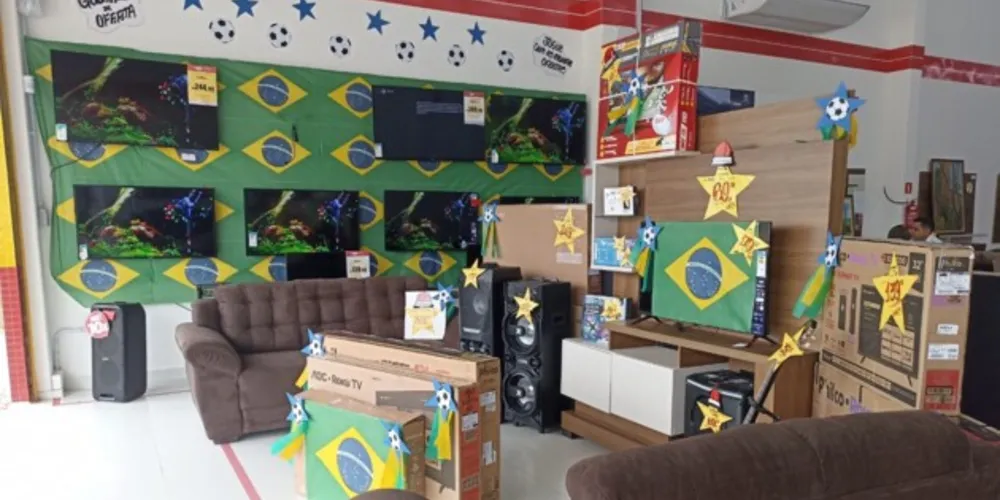 A venda de TVs é uma das que mais cresce no período da Copa do Mundo