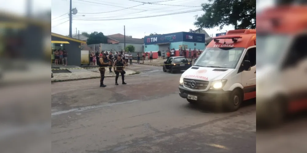 O local foi isolado pela Polícia Militar após o homicídio.