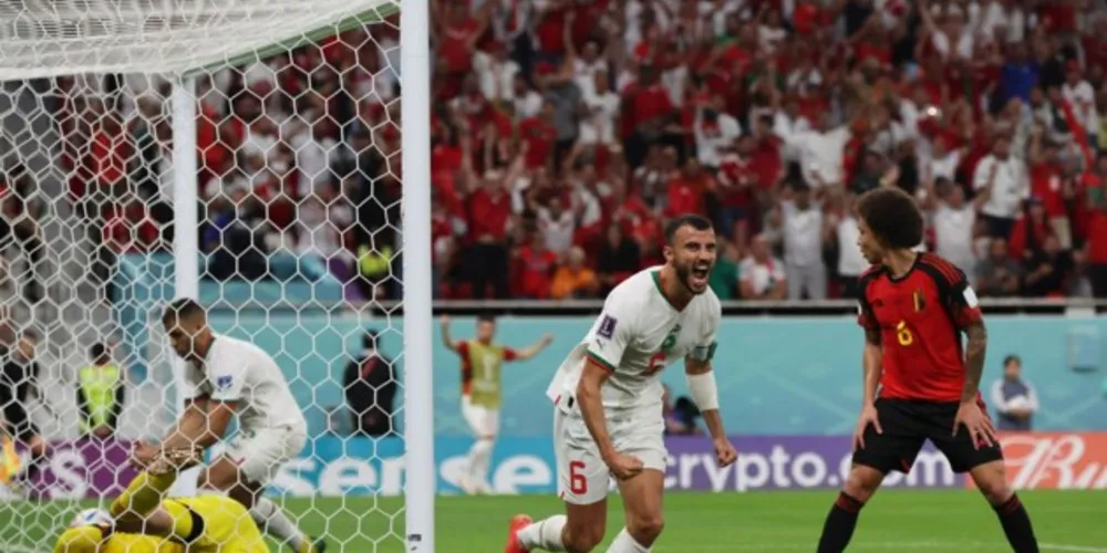 A vitória de Marrocos contou com uma falha do goleiro Courtois.