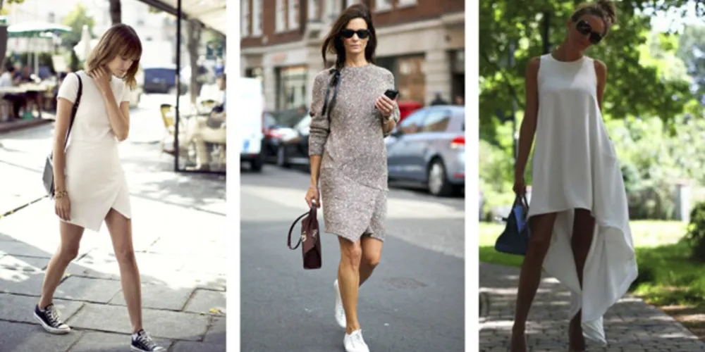 Estamos na era moderna, no entanto o drapejamento, peças bem próximas ao corpo como vestidos e a assimetria trazem um toque sofisticado e elegante