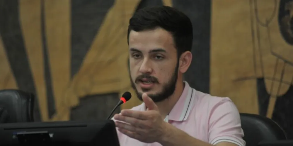 Filipe Chociai durante a Sessão Ordinária da última quarta-feira (5).