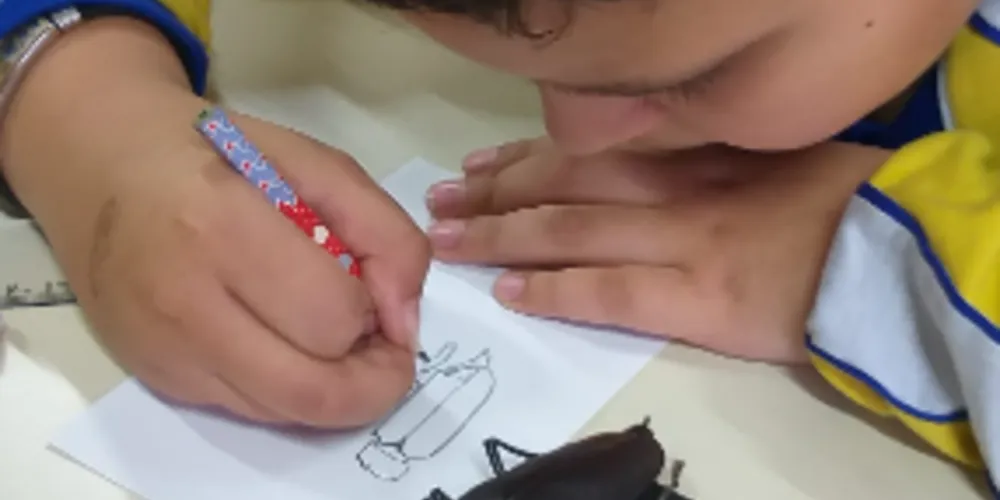 Buscando inserir os alunos do 4° ano nesse contexto, as atividades consistiam em construir um livro com seus desenhos científicos