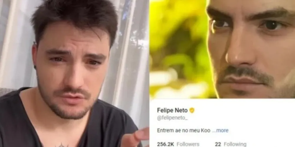Influencer Felipe Neto acumula centenas de milhares de seguidores no seu Koo