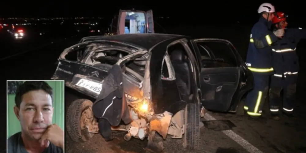 O condutor do Fiat, identificado pelo nome de Analdo Cordeiro Carvalho, 48, morreu preso às ferragens