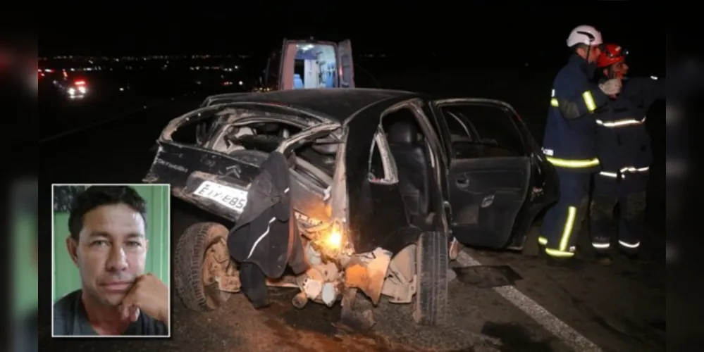 O condutor do Fiat, identificado pelo nome de Analdo Cordeiro Carvalho, 48, morreu preso às ferragens