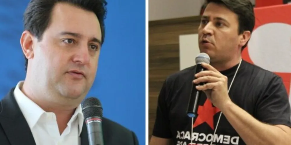 Ratinho Junior (PSD) e Arilson Chiorato (PT)