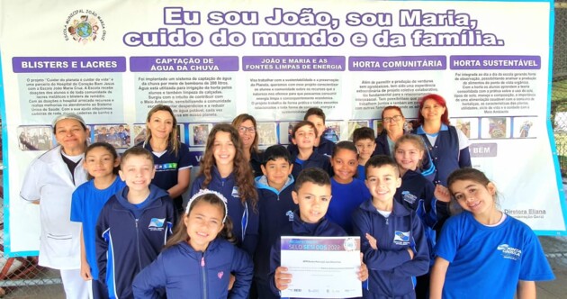 Estudantes da Escola João Maria Cruz celebraram a conquista de mais um 'Selo Sesi ODS'