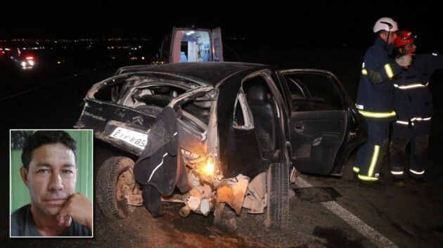 O condutor do Fiat, identificado pelo nome de Analdo Cordeiro Carvalho, 48, morreu preso às ferragens