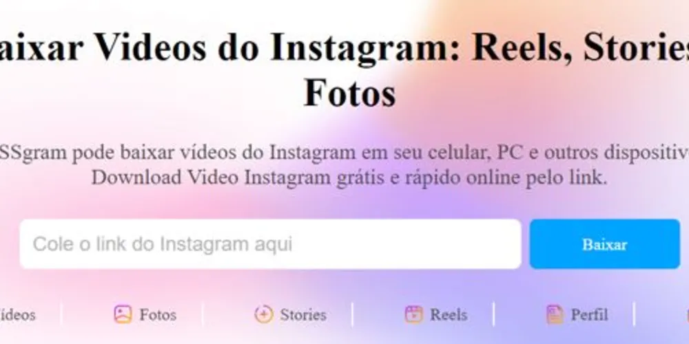 O SSSGram é uma plataforma online que permite que os usuários consigam baixar qualquer conteúdo