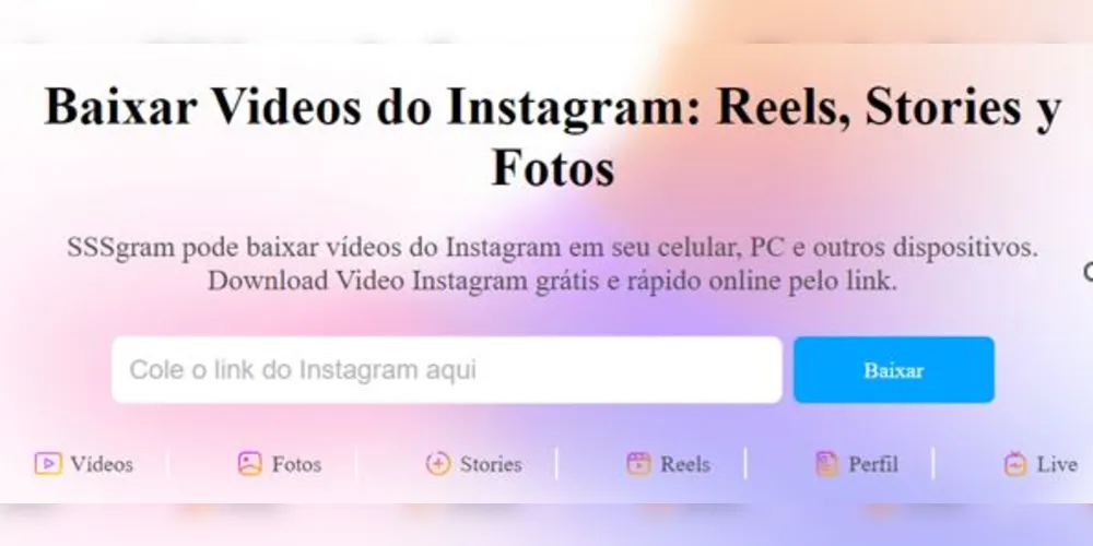 O SSSGram é uma plataforma online que permite que os usuários consigam baixar qualquer conteúdo