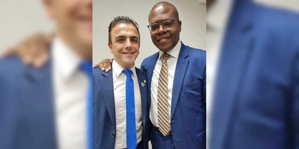 Aliel Machado e o ministro dos Direitos Humanos e Cidadania Silvio Almeida.