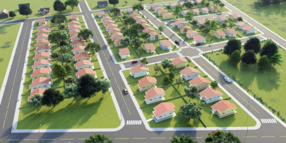 Este loteamento contará com imóveis de 43 a 50 metros quadrados