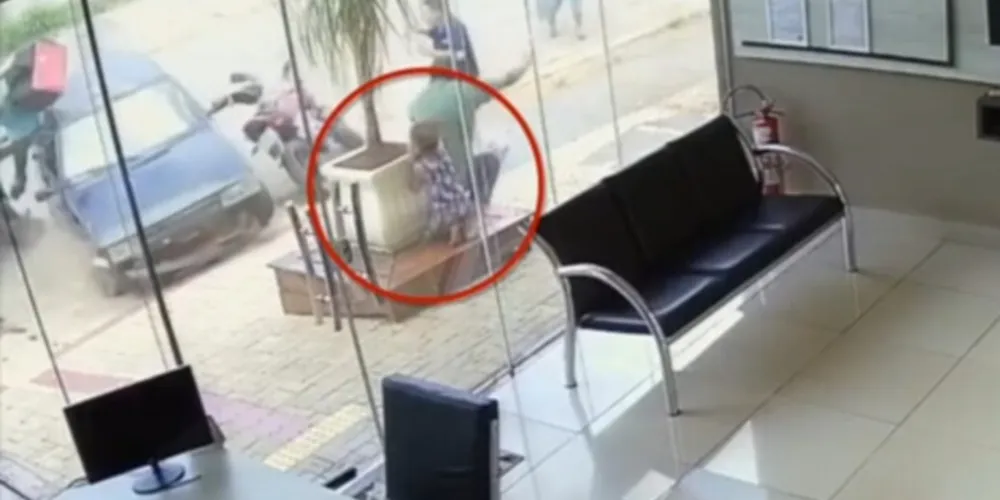 Criança saiu ilesa do acidente