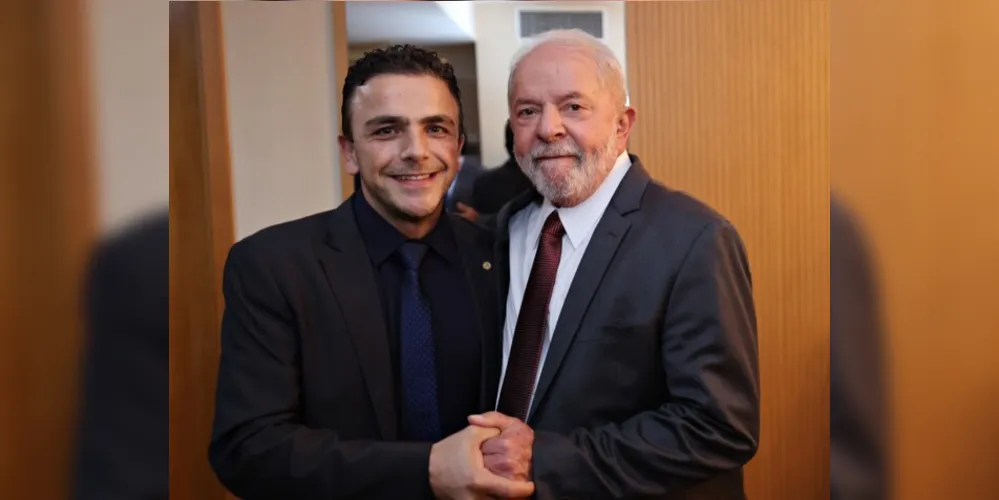 Aliel Machado e o presidente eleito Lula.