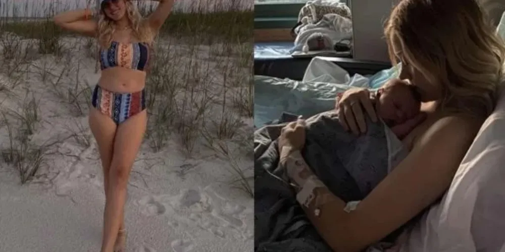 Quando Bri descobriu a gravidez, já estava em trabalho de parto