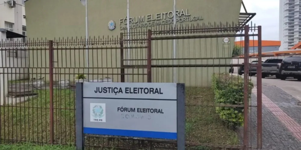 Fórum eleitoral de Ponta Grossa; justificativa pode ser realizada pelo 'e-Título'