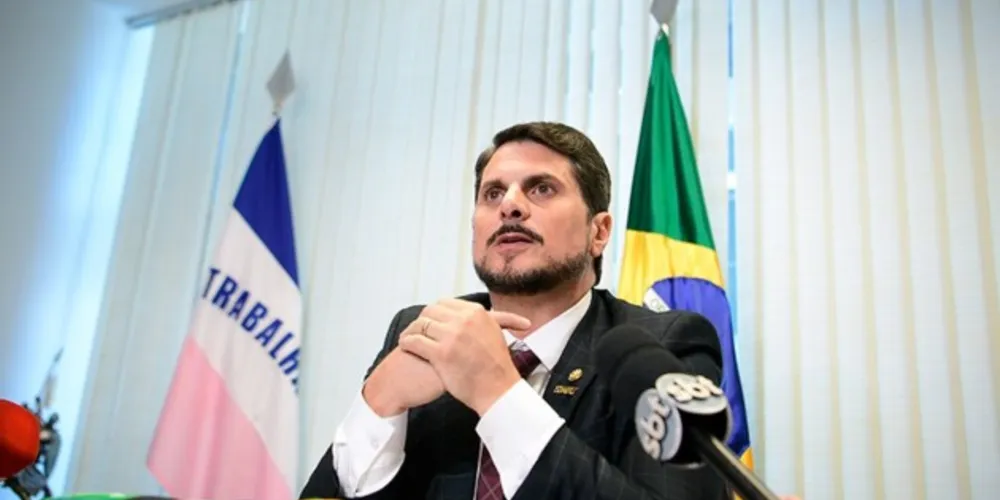 Marcos do Val durante a coletiva desta quinta-feira.